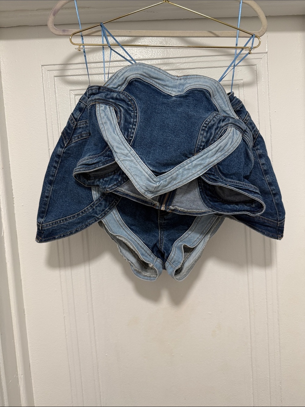 So much love denim short set.